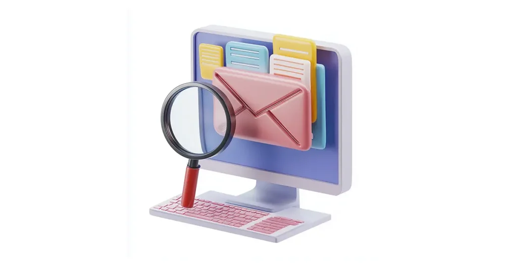 a minimal 3D pink and blue graphic showing minimal email marketing campaign activity