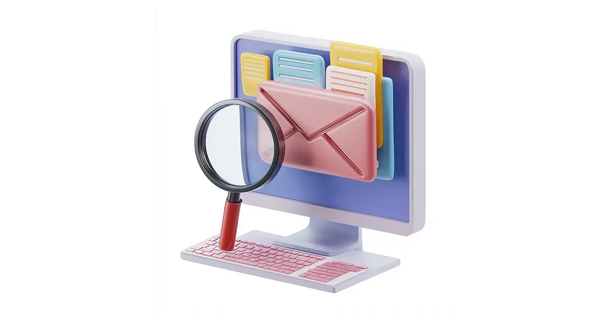 a minimal 3D pink and blue graphic showing minimal email marketing campaign activity