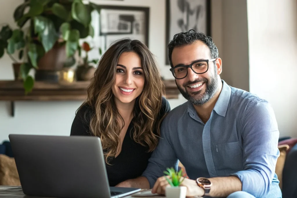Good Looking couple Fatcow Digital clients happy with Search and Digital Marketing Success